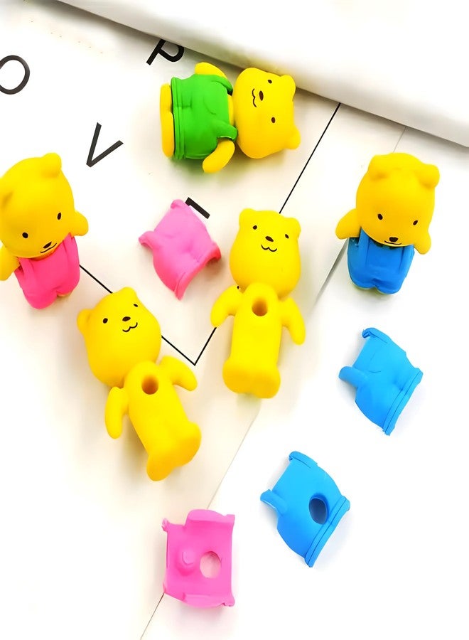 Juzfun Kids Eraser Fancy Multiple Shapes (Pack of 12) Non-Toxic Dust Free Pencil Eraser | School Stationary for Birthday Return Gift - Image 4